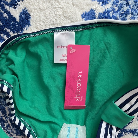 Xhilaration Push Up Navy Stripe Bikini - Picture 6 of 6